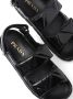 Prada logo-lettering quilted sandals Black - Thumbnail 5