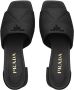 Prada logo-lettering quilted sandals Black - Thumbnail 4