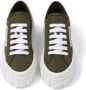 Prada logo-patch flatform sneakers Green - Thumbnail 4