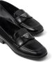Prada logo-plaque leather loafers Black - Thumbnail 5