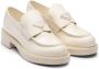 Prada Chocolate patent leather loafers White - Thumbnail 2