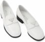 Prada logo-plaque leather loafers White - Thumbnail 4