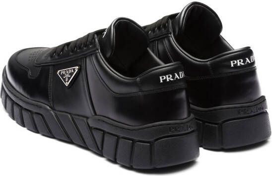 Prada logo-plaque low-top sneakers Black