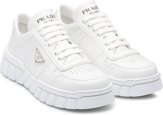 Prada logo-plaque low-top sneakers White