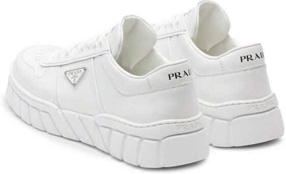 Prada logo-plaque low-top sneakers White