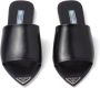 Prada logo plaque pointed-toe sandals Black - Thumbnail 4