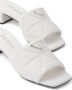 Prada logo-plaque quilted leather mules White - Thumbnail 5