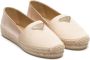 Prada logo-plaque satin espadrilles Neutrals - Thumbnail 1