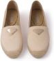 Prada logo-plaque satin espadrilles Neutrals - Thumbnail 3