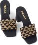 Prada logo-plaque slip-on sandals Black - Thumbnail 4