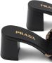 Prada logo-plaque slip-on sandals Black - Thumbnail 5