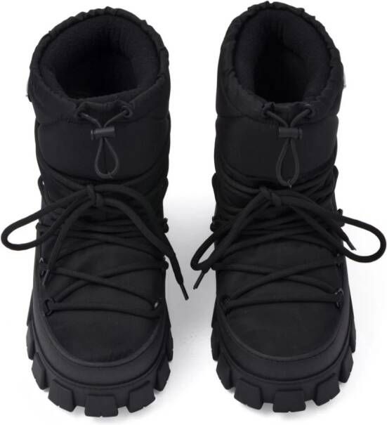 Prada logo-plaque snow boots Black