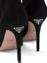 Prada logo-plaque suede ankle boots Black - Thumbnail 4