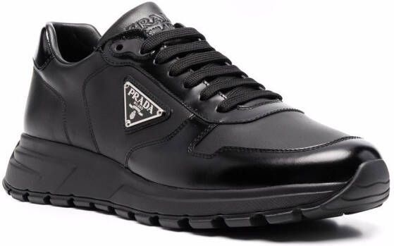 Prada logo-print lace-up sneakers Black