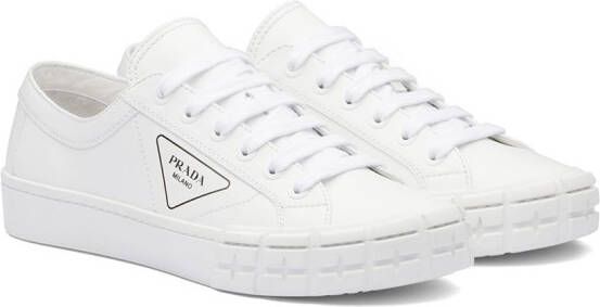 Prada logo print low-top sneakers White