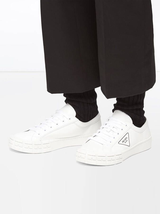 Prada logo print low-top sneakers White