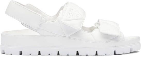 Prada logo-strap chunky sandals White