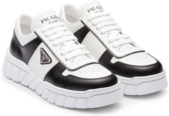 Prada low-top leather sneakers White