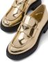 Prada metallic leather loafers Gold - Thumbnail 5