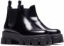 Prada Moonlith brushed leather Chelsea boots Black - Thumbnail 2