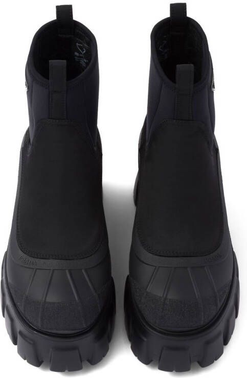 Prada Moonlith gabardine boots Black