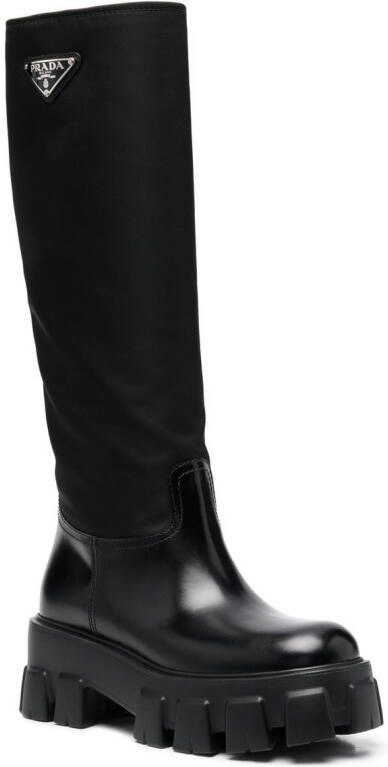 Prada Monolith knee-length boots Black