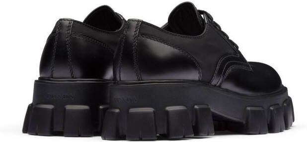 Prada Monolith leather Derby shoes Black