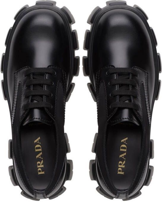 Prada Monolith leather Derby shoes Black