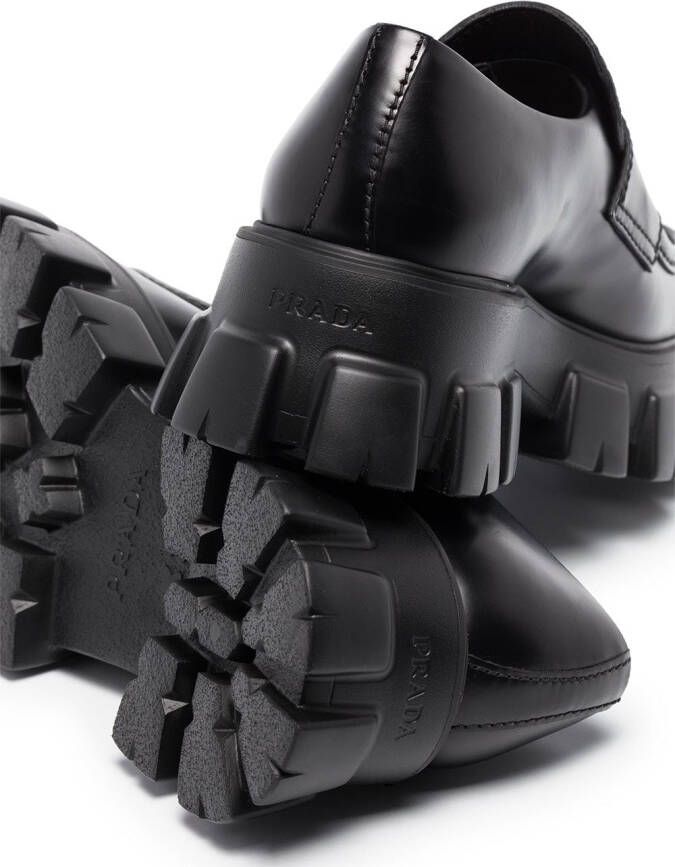 Prada Monolith leather loafers Black
