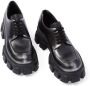 Prada Moonlith brushed leather lace-up shoes Black - Thumbnail 4