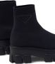 Prada Monolith sock-style ankle boots Black - Thumbnail 4