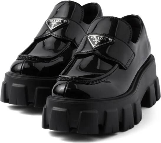 Prada Moonlith patent leather loafers Black