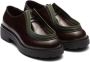 Prada opaque brushed-leather lace-up shoes Brown - Thumbnail 2