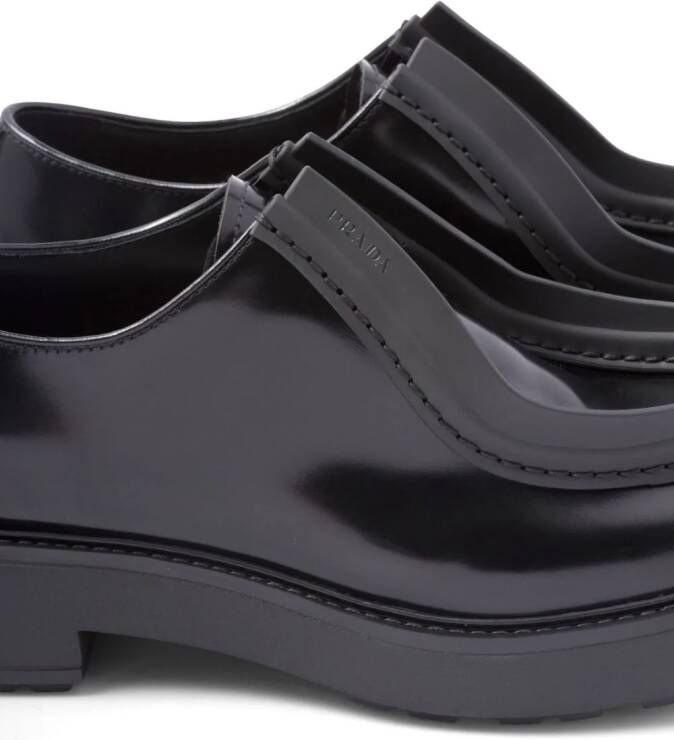Prada Opaque leather shoes Black