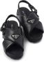 Prada padded crossover-straps flat sandals Black - Thumbnail 4