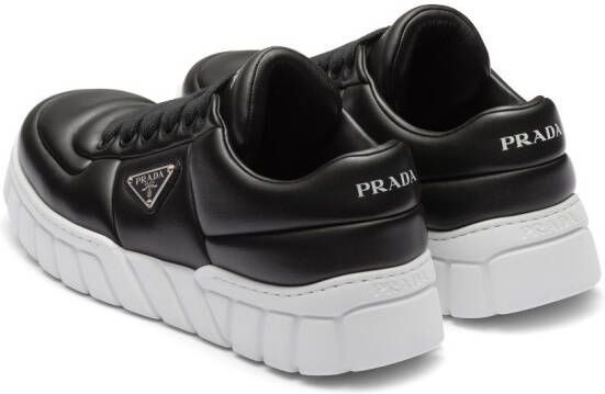 Prada padded leather sneakers Black