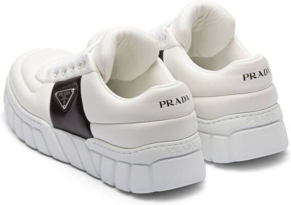 Prada padded leather sneakers White