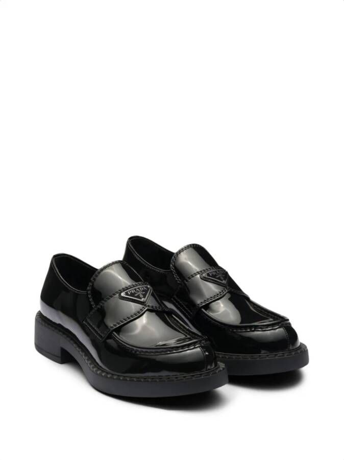Prada patent leather loafers Black