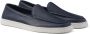 Prada piped-trim leather loafers Blue - Thumbnail 2