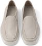 Prada piped-trim leather loafers Grey - Thumbnail 4