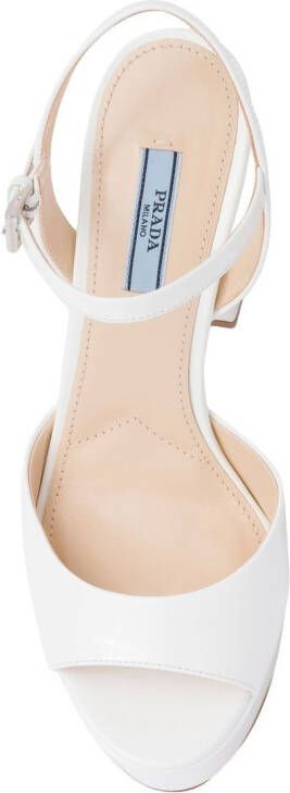 Prada platform block heel sandals White