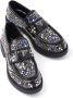 Prada rhinestone-embellished brushed leather loafers Black - Thumbnail 4