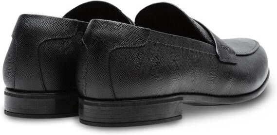 Prada Saffiano classic loafers Black