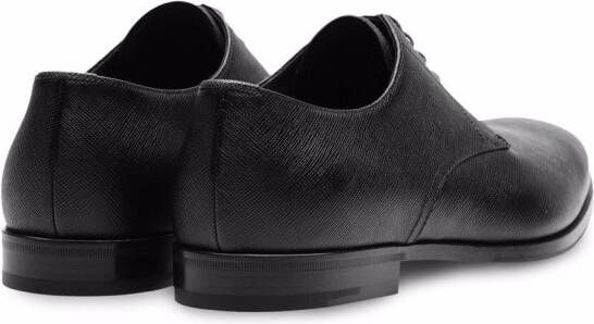 Prada Saffiano leather Derby shoes Black