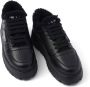 Prada shearling-trim flatform sneakers Black - Thumbnail 3