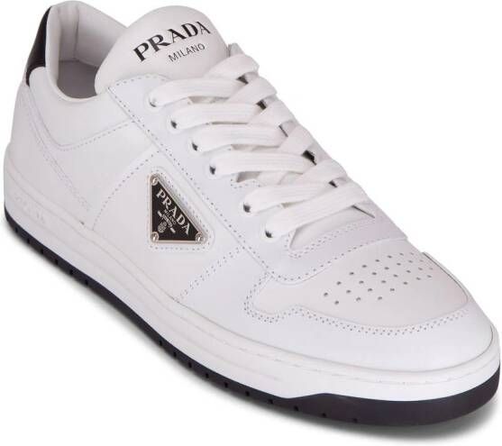 Prada side logo-plaque low-top sneakers White