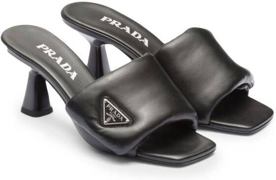 Prada Soft 65mm nappa leather mules Black