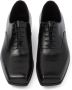Prada square-toe brushed leather shoes Black - Thumbnail 4