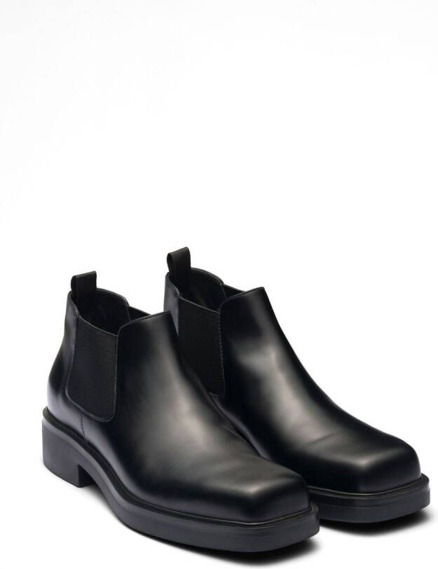 Prada square-toe Chelsea boots Black