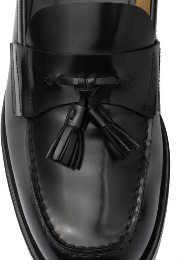 Prada tassel-detail leather loafers Black